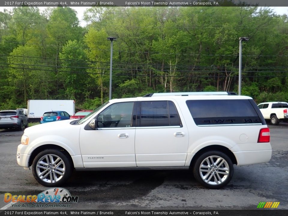 2017 Ford Expedition Platinum 4x4 White Platinum / Brunello Photo #6