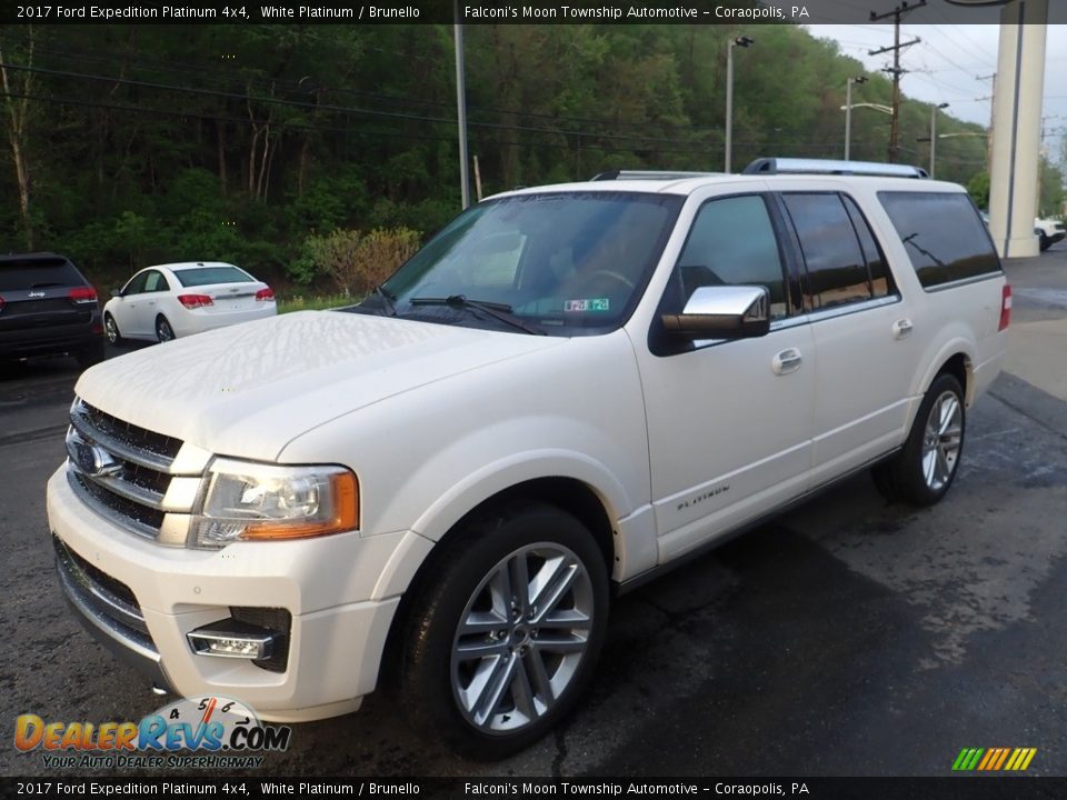 2017 Ford Expedition Platinum 4x4 White Platinum / Brunello Photo #7