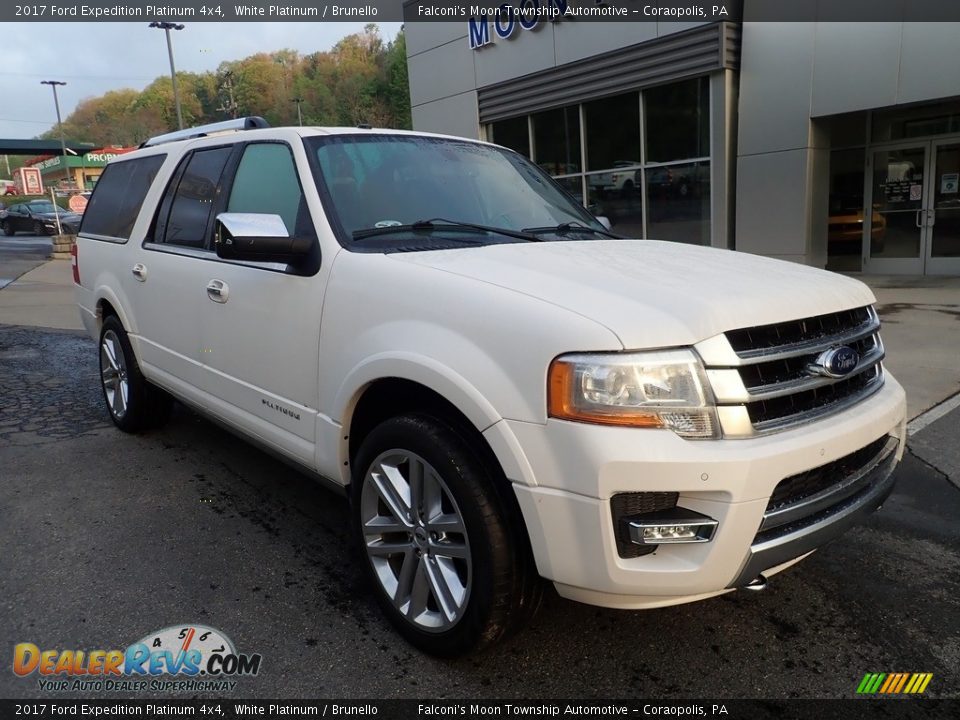 2017 Ford Expedition Platinum 4x4 White Platinum / Brunello Photo #9