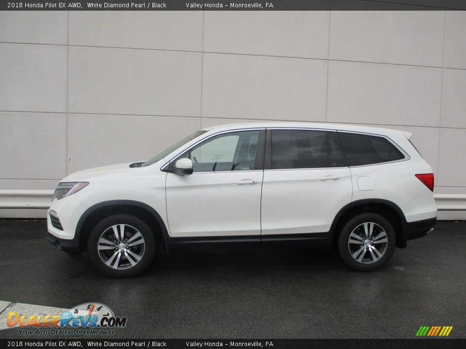 2018 Honda Pilot EX AWD White Diamond Pearl / Black Photo #2