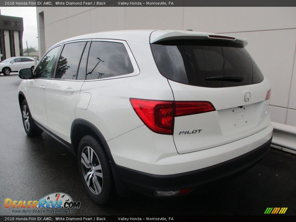 2018 Honda Pilot EX AWD White Diamond Pearl / Black Photo #3