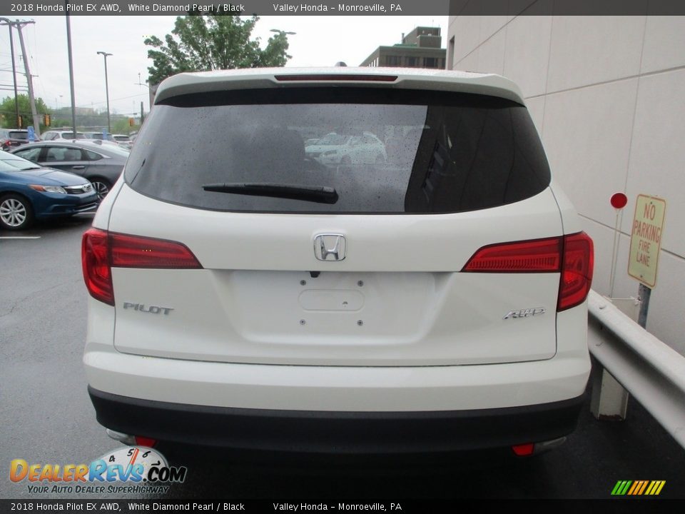 2018 Honda Pilot EX AWD White Diamond Pearl / Black Photo #4