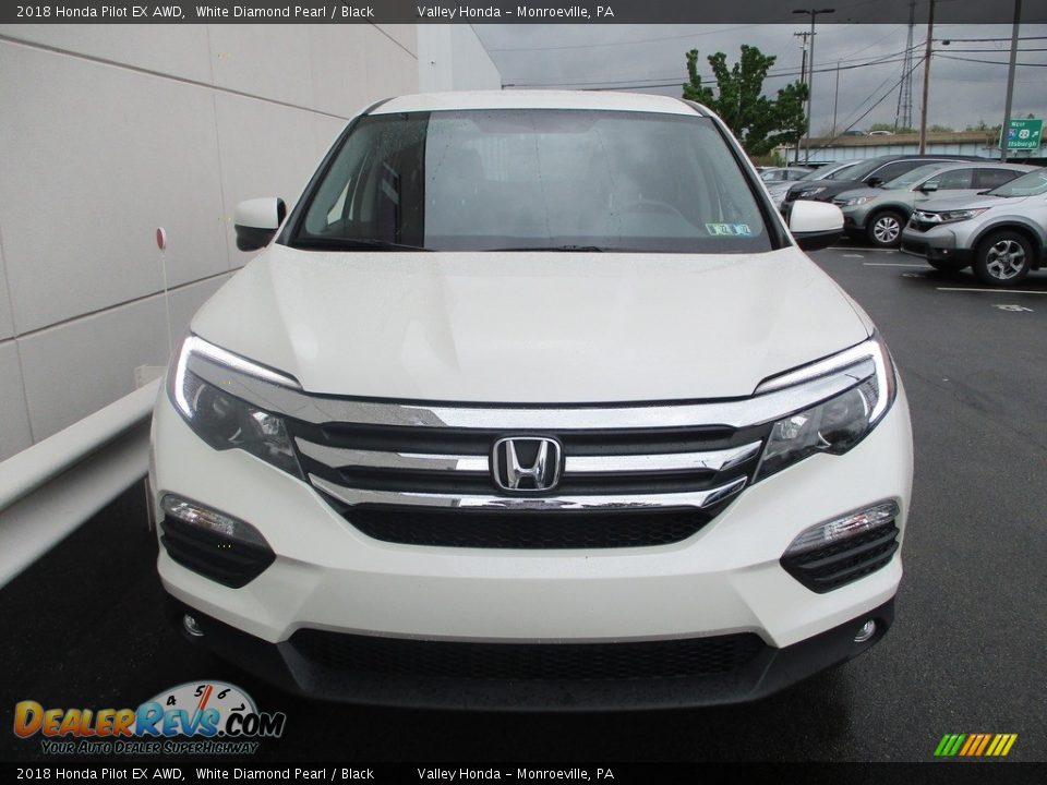 2018 Honda Pilot EX AWD White Diamond Pearl / Black Photo #6