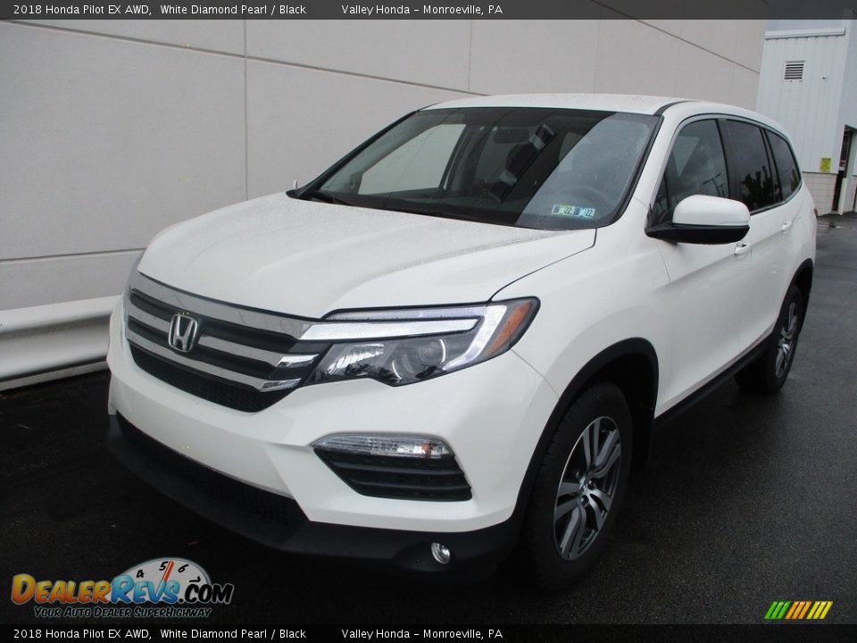 2018 Honda Pilot EX AWD White Diamond Pearl / Black Photo #7