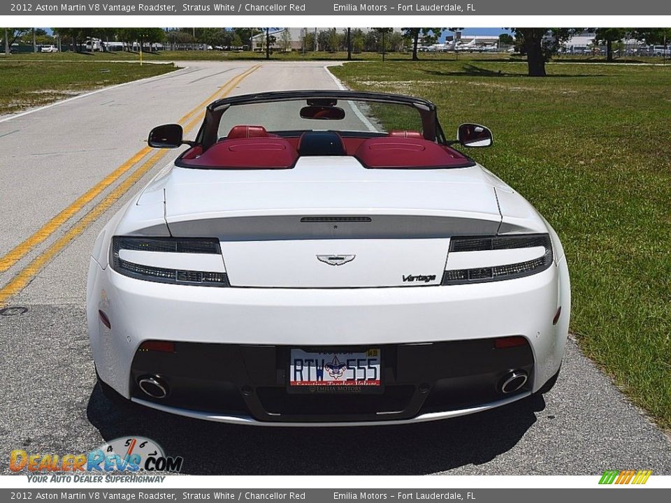 2012 Aston Martin V8 Vantage Roadster Stratus White / Chancellor Red Photo #9