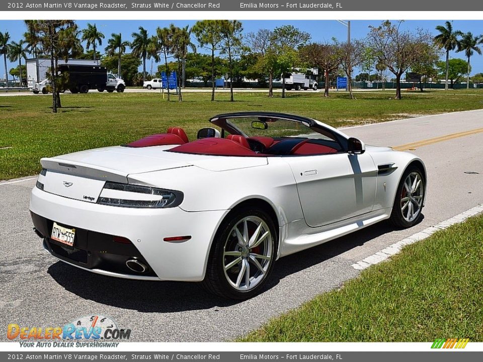 2012 Aston Martin V8 Vantage Roadster Stratus White / Chancellor Red Photo #10