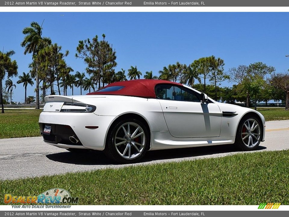 2012 Aston Martin V8 Vantage Roadster Stratus White / Chancellor Red Photo #13