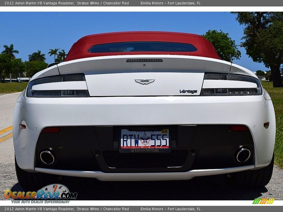 2012 Aston Martin V8 Vantage Roadster Stratus White / Chancellor Red Photo #22