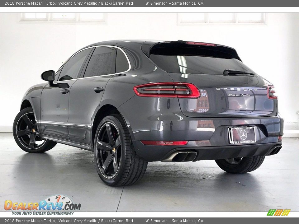 2018 Porsche Macan Turbo Volcano Grey Metallic / Black/Garnet Red Photo #9