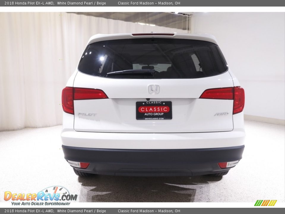 2018 Honda Pilot EX-L AWD White Diamond Pearl / Beige Photo #21