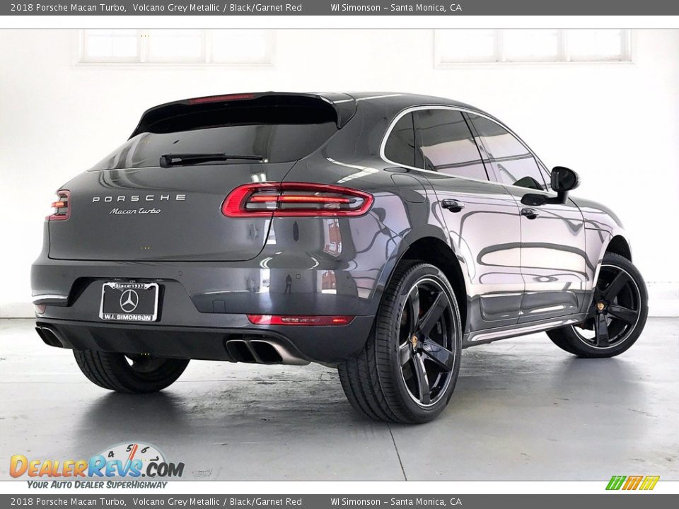 2018 Porsche Macan Turbo Volcano Grey Metallic / Black/Garnet Red Photo #12