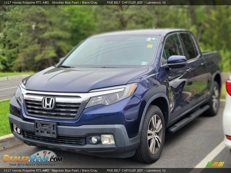 2017 Honda Ridgeline RTS AWD Obsidian Blue Pearl / Black/Gray Photo #1