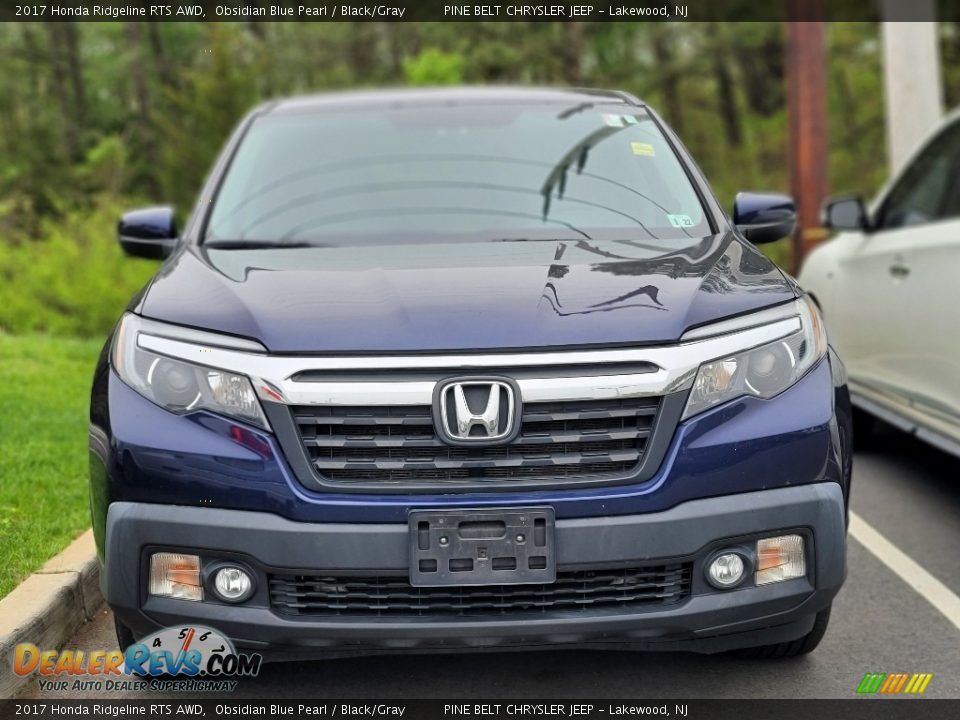 2017 Honda Ridgeline RTS AWD Obsidian Blue Pearl / Black/Gray Photo #2