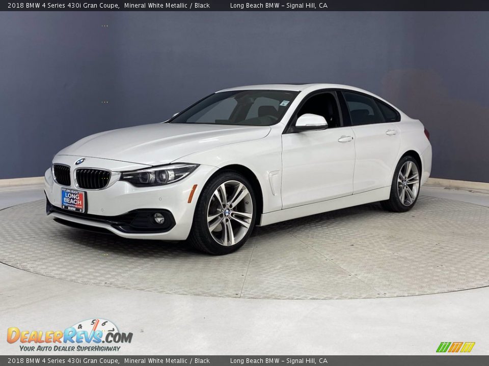 2018 BMW 4 Series 430i Gran Coupe Mineral White Metallic / Black Photo #3