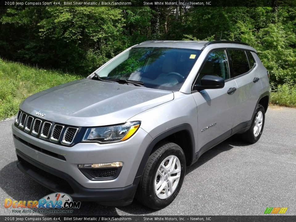 2018 Jeep Compass Sport 4x4 Billet Silver Metallic / Black/Sandstorm Photo #2