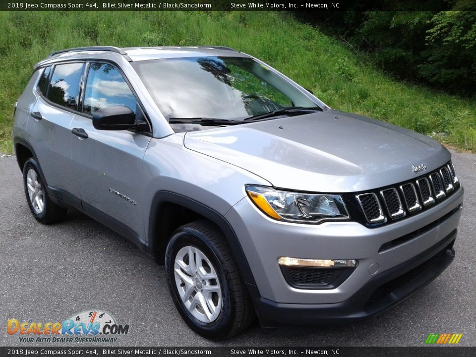 2018 Jeep Compass Sport 4x4 Billet Silver Metallic / Black/Sandstorm Photo #5