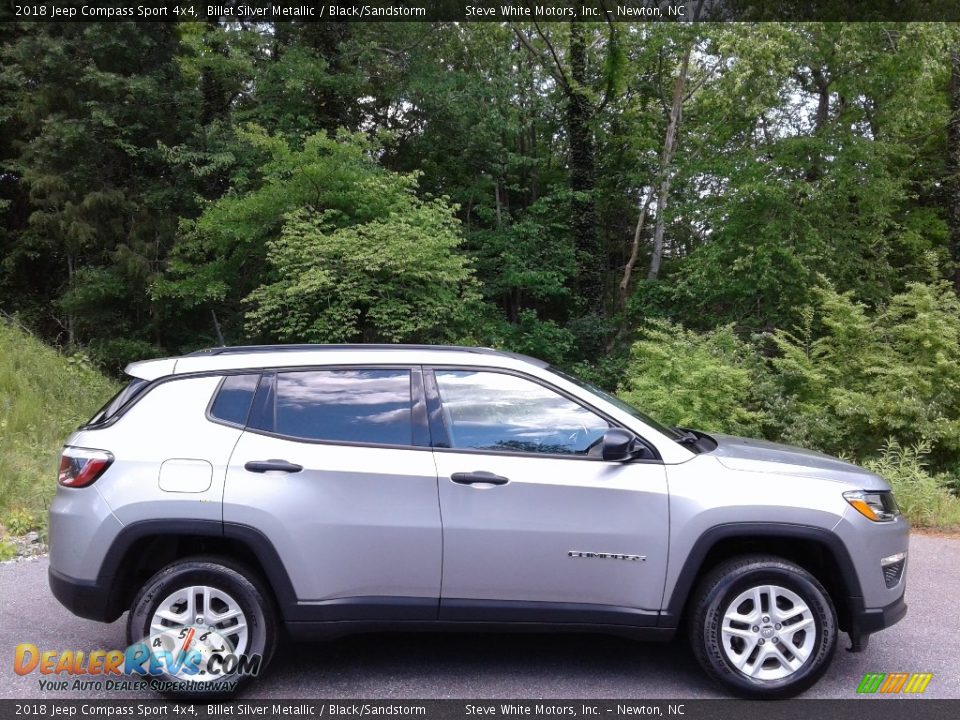 2018 Jeep Compass Sport 4x4 Billet Silver Metallic / Black/Sandstorm Photo #6