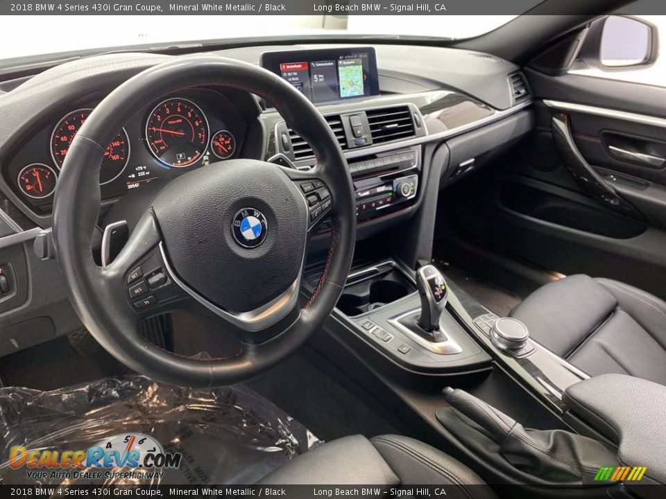 2018 BMW 4 Series 430i Gran Coupe Mineral White Metallic / Black Photo #16