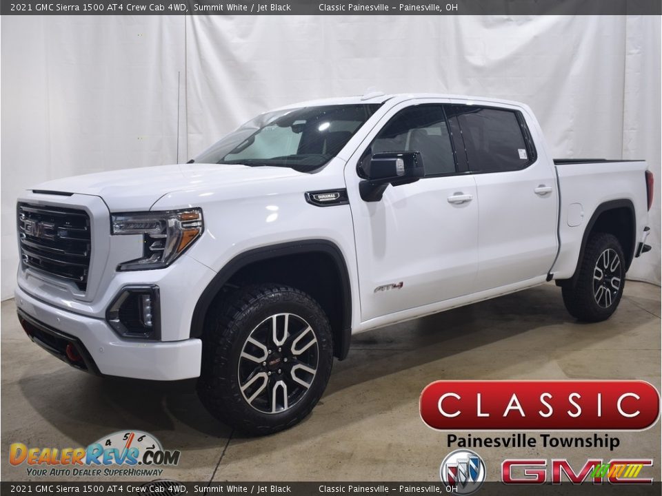 2021 GMC Sierra 1500 AT4 Crew Cab 4WD Summit White / Jet Black Photo #1