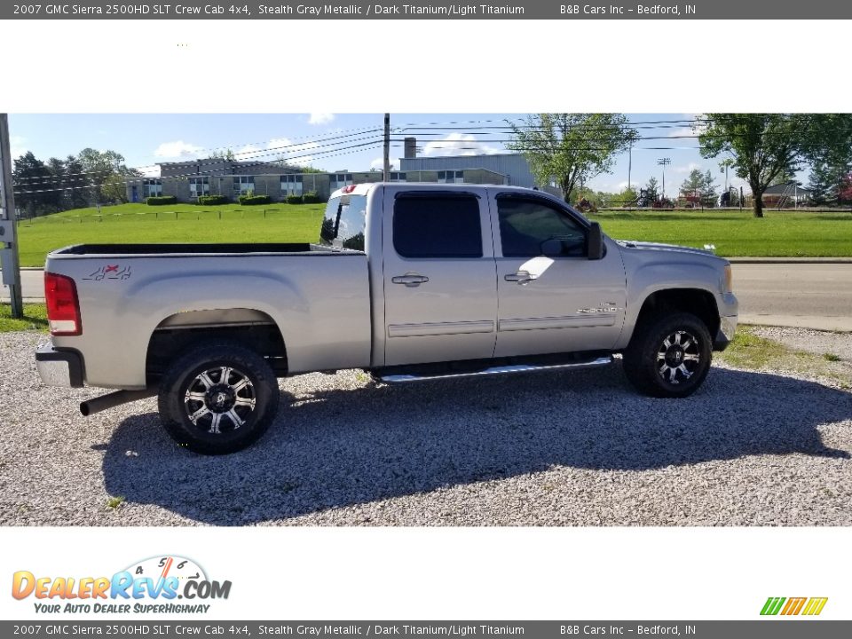 2007 GMC Sierra 2500HD SLT Crew Cab 4x4 Stealth Gray Metallic / Dark Titanium/Light Titanium Photo #6