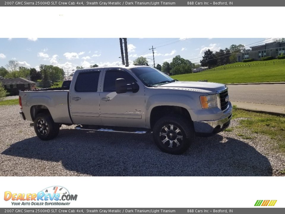 2007 GMC Sierra 2500HD SLT Crew Cab 4x4 Stealth Gray Metallic / Dark Titanium/Light Titanium Photo #7