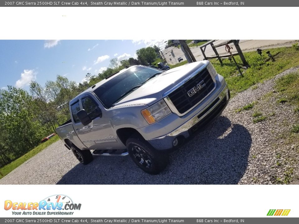 2007 GMC Sierra 2500HD SLT Crew Cab 4x4 Stealth Gray Metallic / Dark Titanium/Light Titanium Photo #8