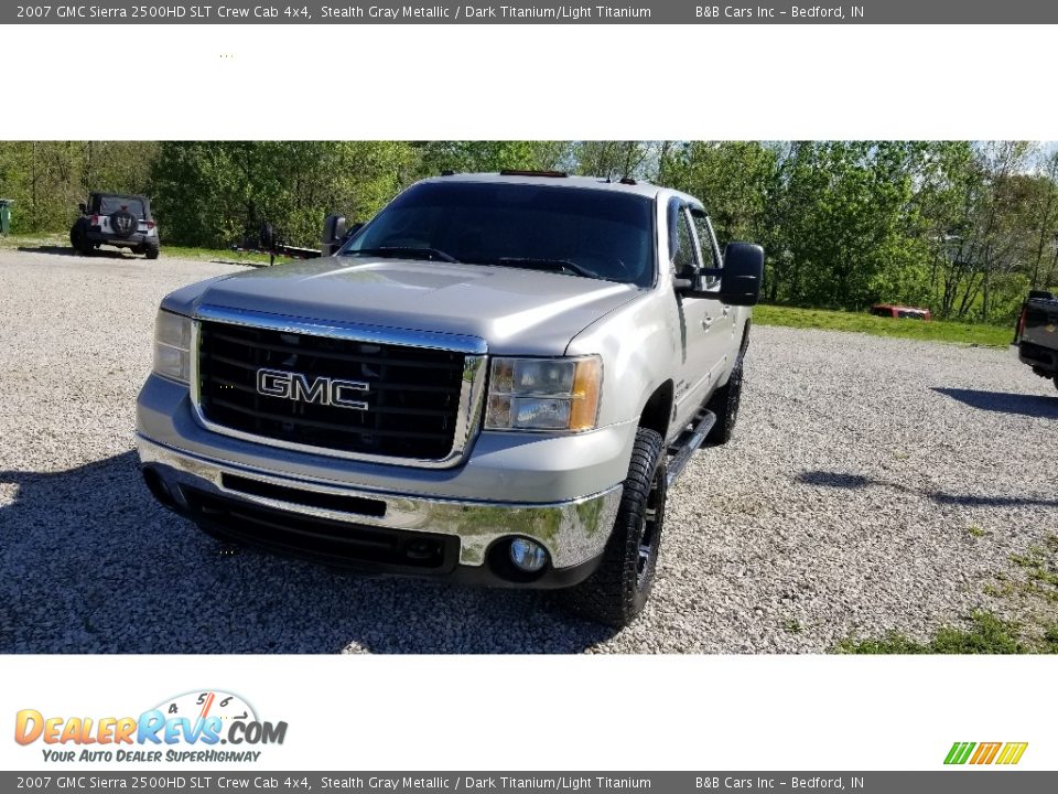 2007 GMC Sierra 2500HD SLT Crew Cab 4x4 Stealth Gray Metallic / Dark Titanium/Light Titanium Photo #9