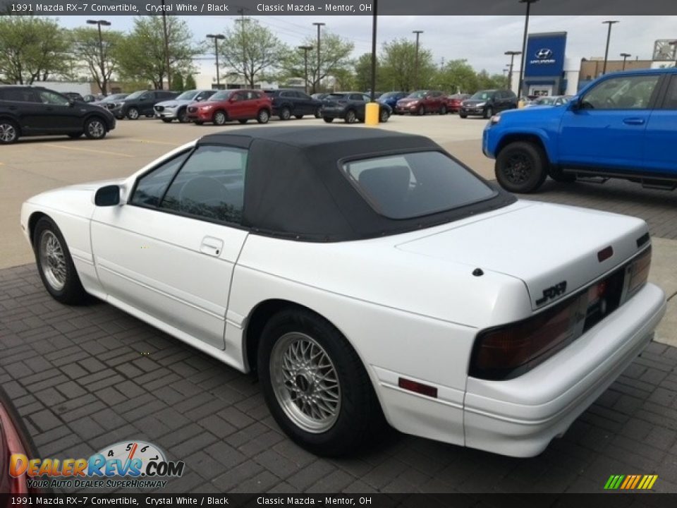 1991 Mazda RX-7 Convertible Crystal White / Black Photo #7