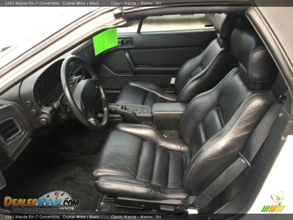 Black Interior - 1991 Mazda RX-7 Convertible Photo #8
