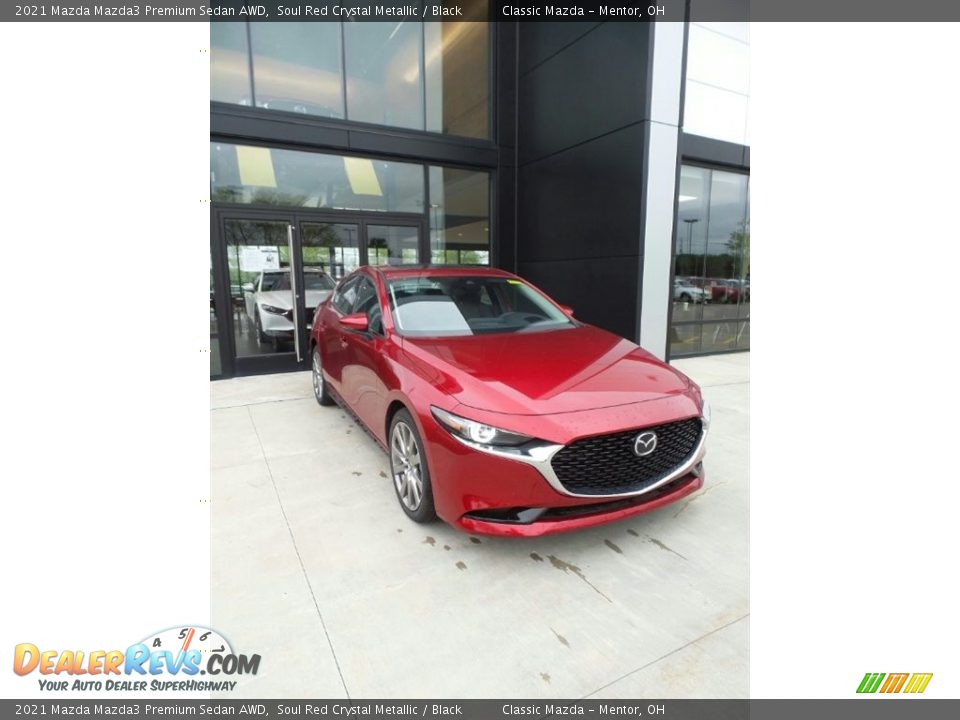 2021 Mazda Mazda3 Premium Sedan AWD Soul Red Crystal Metallic / Black Photo #1
