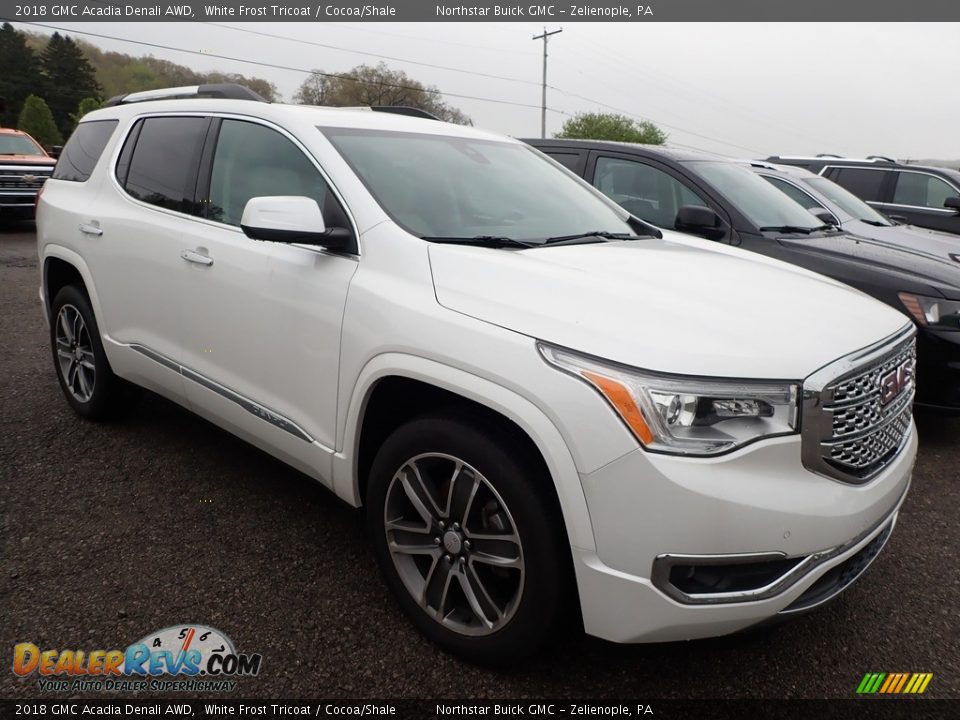 2018 GMC Acadia Denali AWD White Frost Tricoat / Cocoa/Shale Photo #4