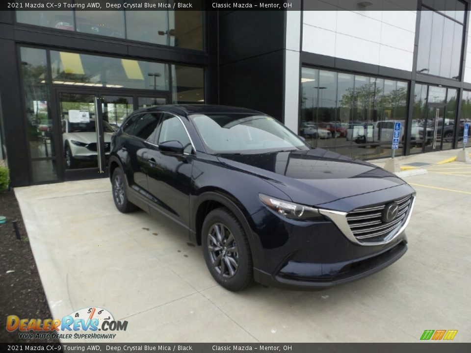 2021 Mazda CX-9 Touring AWD Deep Crystal Blue Mica / Black Photo #1