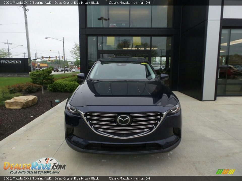 2021 Mazda CX-9 Touring AWD Deep Crystal Blue Mica / Black Photo #2