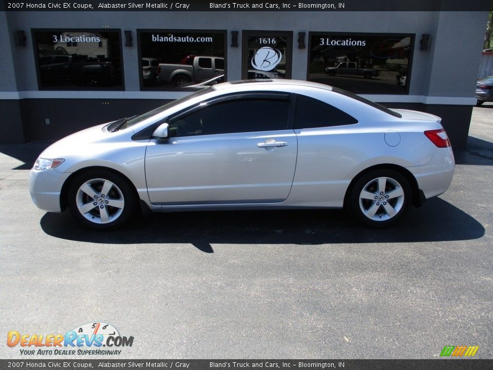 2007 Honda Civic EX Coupe Alabaster Silver Metallic / Gray Photo #1