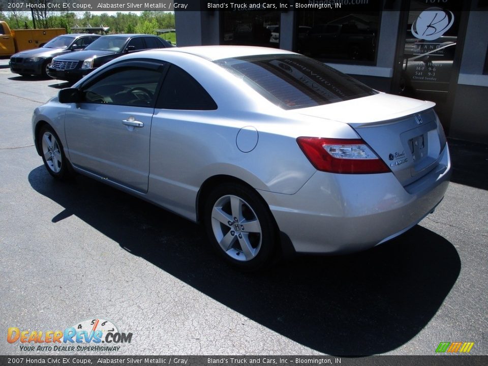 2007 Honda Civic EX Coupe Alabaster Silver Metallic / Gray Photo #3