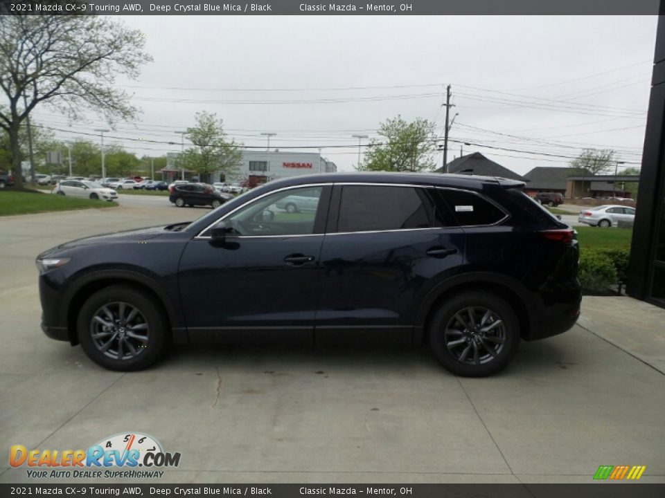 2021 Mazda CX-9 Touring AWD Deep Crystal Blue Mica / Black Photo #6