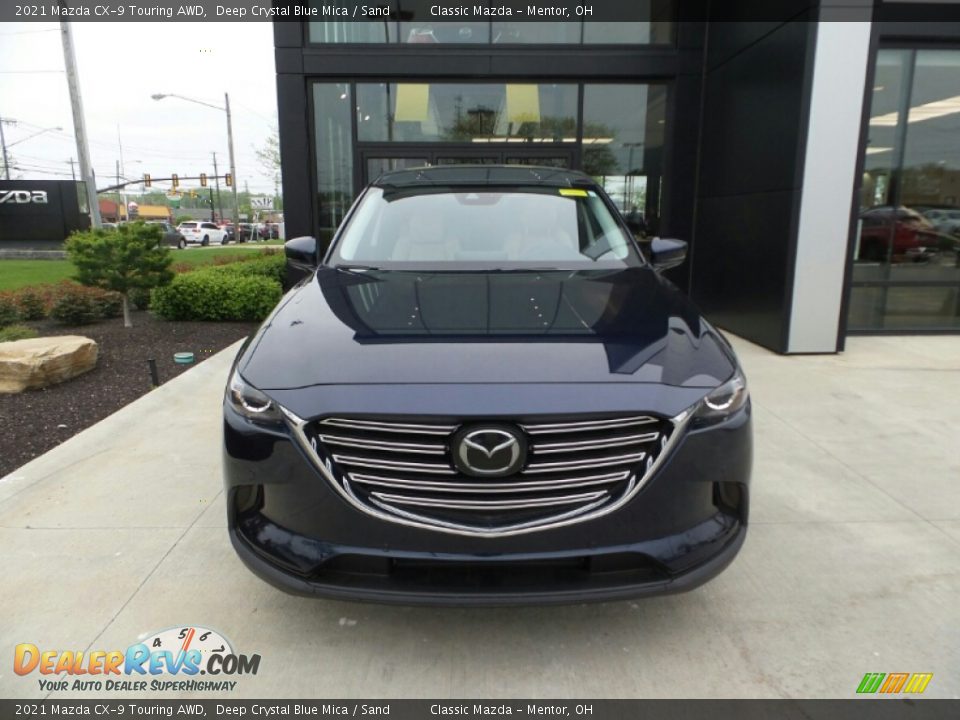 2021 Mazda CX-9 Touring AWD Deep Crystal Blue Mica / Sand Photo #2