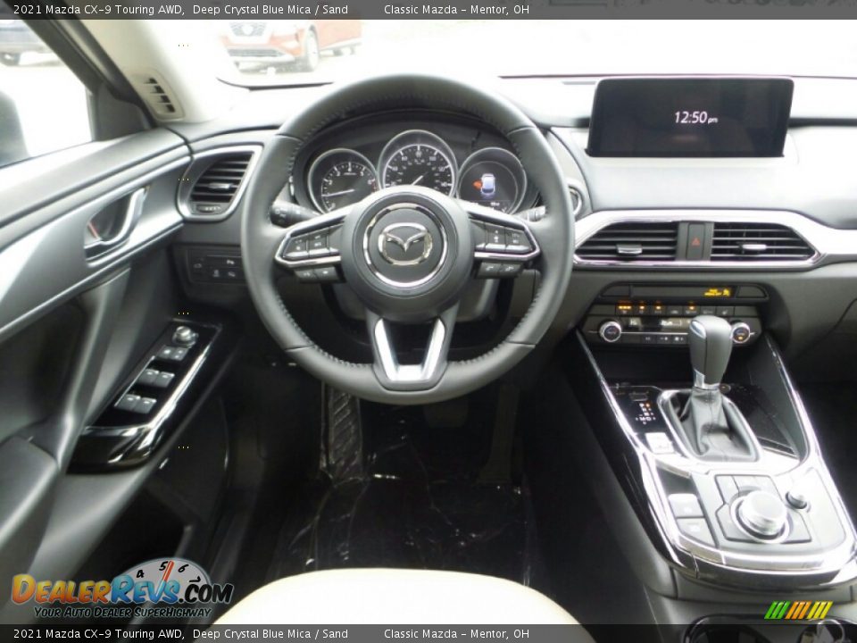 2021 Mazda CX-9 Touring AWD Deep Crystal Blue Mica / Sand Photo #4