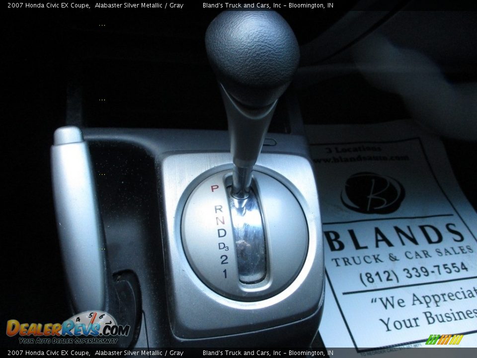 2007 Honda Civic EX Coupe Alabaster Silver Metallic / Gray Photo #16