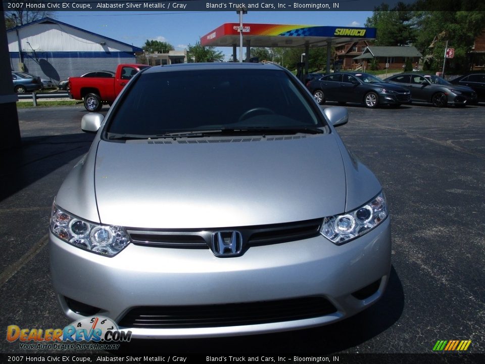 2007 Honda Civic EX Coupe Alabaster Silver Metallic / Gray Photo #22