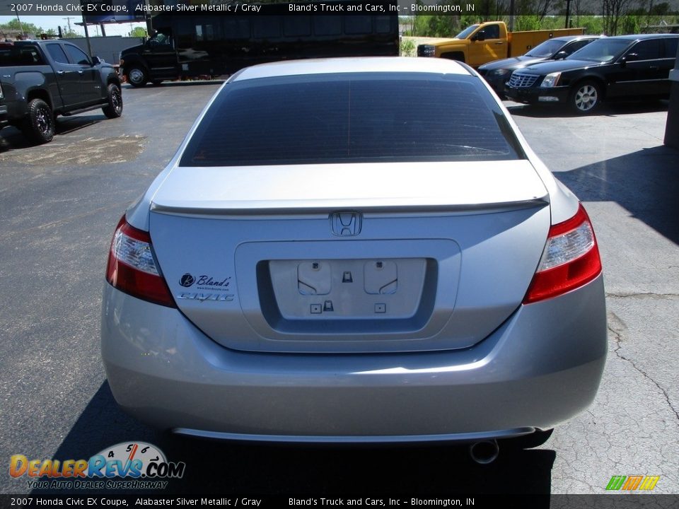 2007 Honda Civic EX Coupe Alabaster Silver Metallic / Gray Photo #24