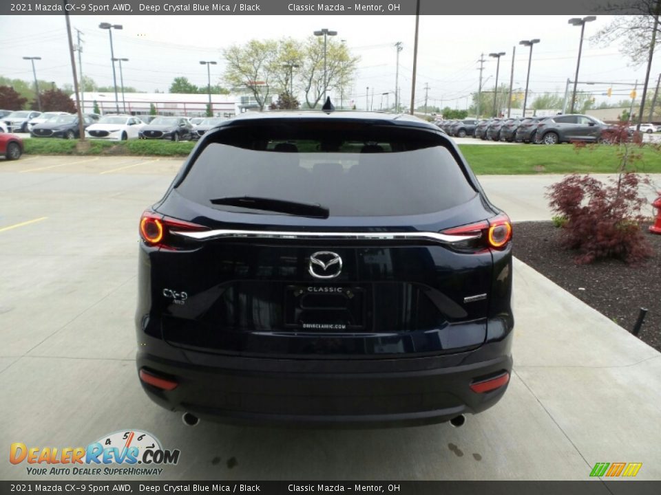 2021 Mazda CX-9 Sport AWD Deep Crystal Blue Mica / Black Photo #5