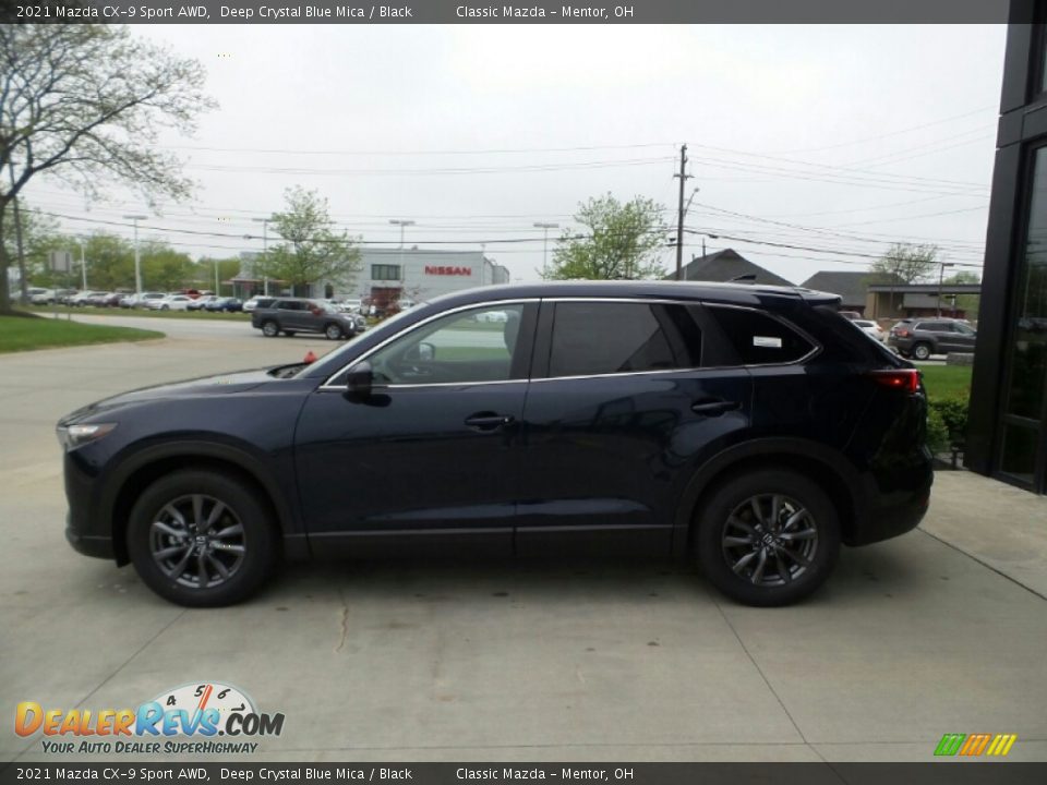 2021 Mazda CX-9 Sport AWD Deep Crystal Blue Mica / Black Photo #6