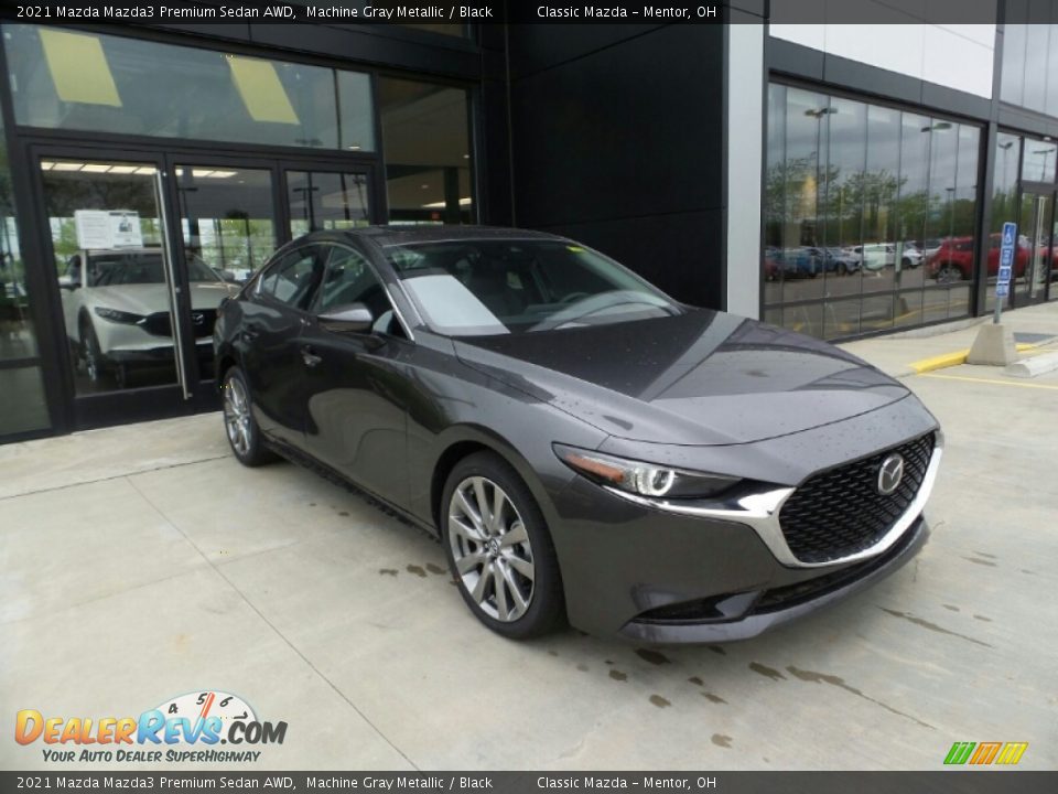 2021 Mazda Mazda3 Premium Sedan AWD Machine Gray Metallic / Black Photo #1