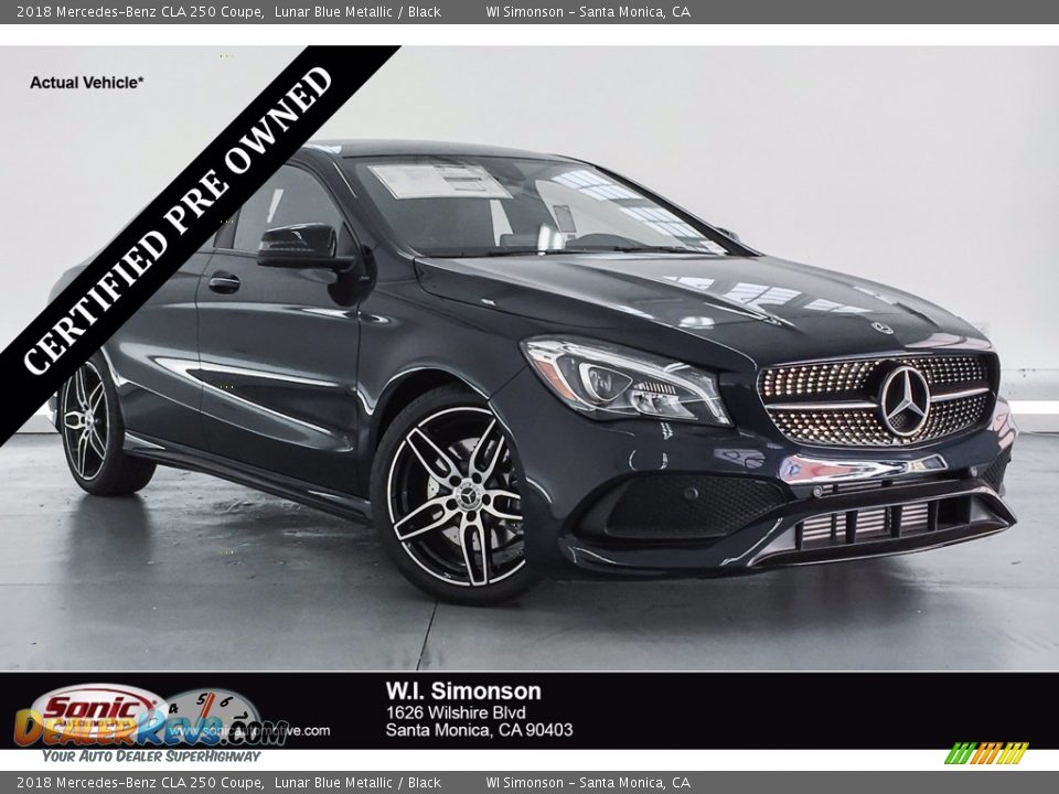 2018 Mercedes-Benz CLA 250 Coupe Lunar Blue Metallic / Black Photo #1