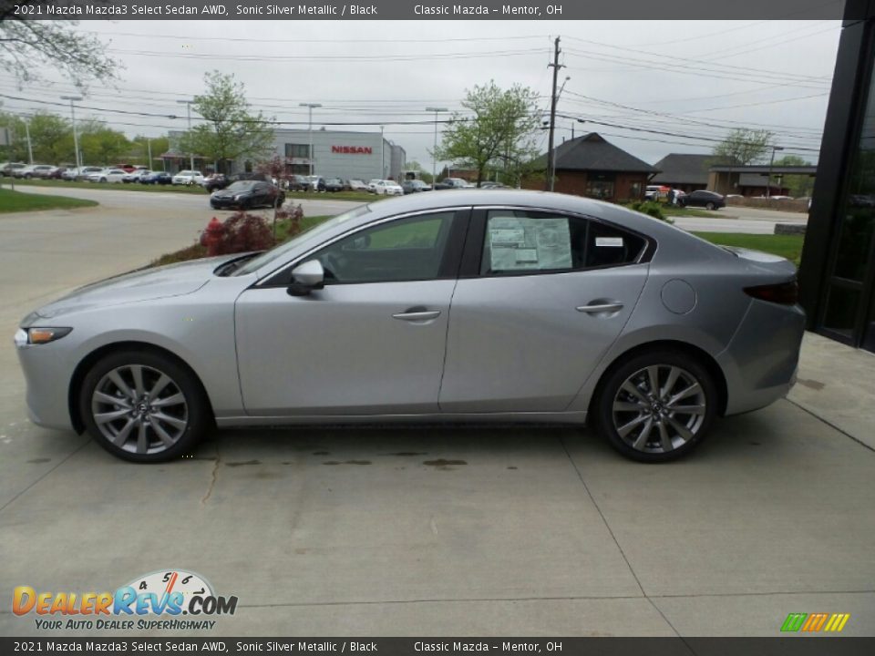 2021 Mazda Mazda3 Select Sedan AWD Sonic Silver Metallic / Black Photo #6