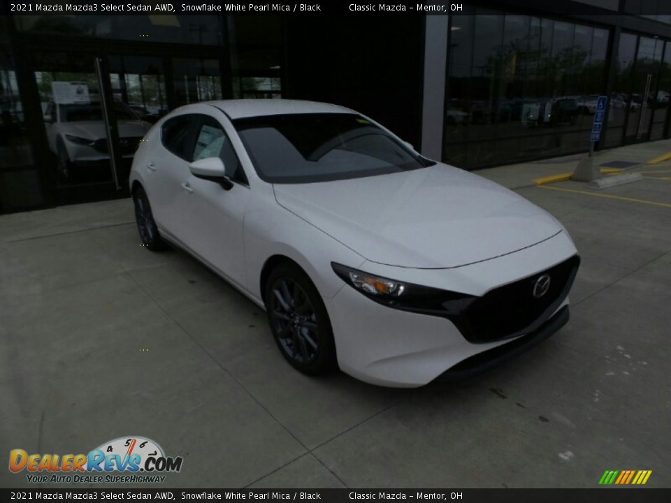2021 Mazda Mazda3 Select Sedan AWD Snowflake White Pearl Mica / Black Photo #1