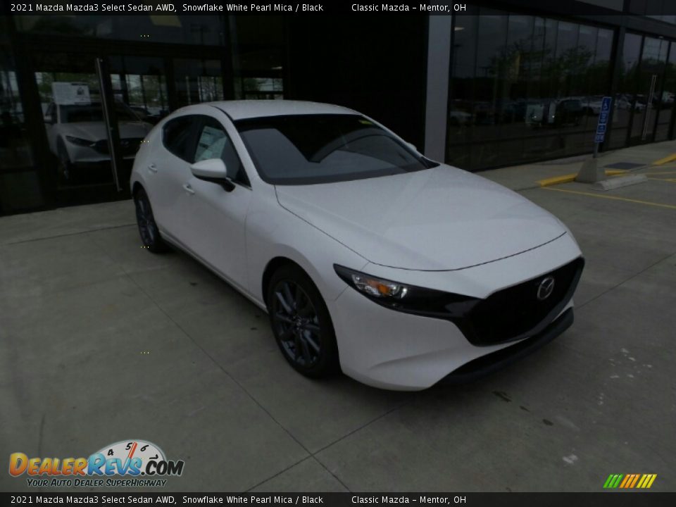 2021 Mazda Mazda3 Select Sedan AWD Snowflake White Pearl Mica / Black Photo #1