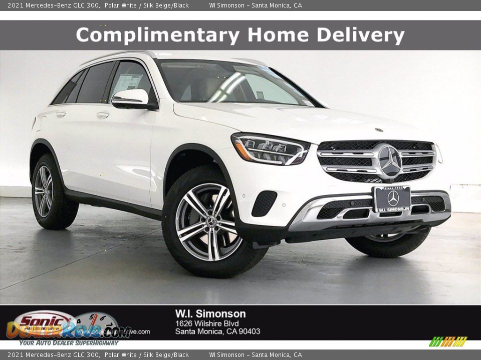 2021 Mercedes-Benz GLC 300 Polar White / Silk Beige/Black Photo #1