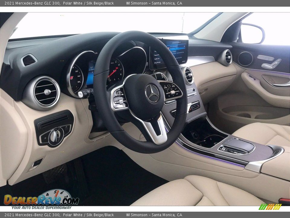 2021 Mercedes-Benz GLC 300 Polar White / Silk Beige/Black Photo #4